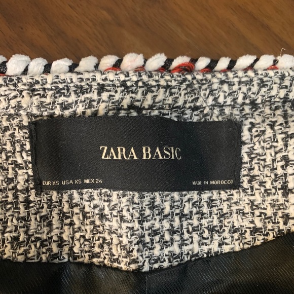 Zara Tweed & Fringe Detail Coat, Sz XS - Picture 11 of 11